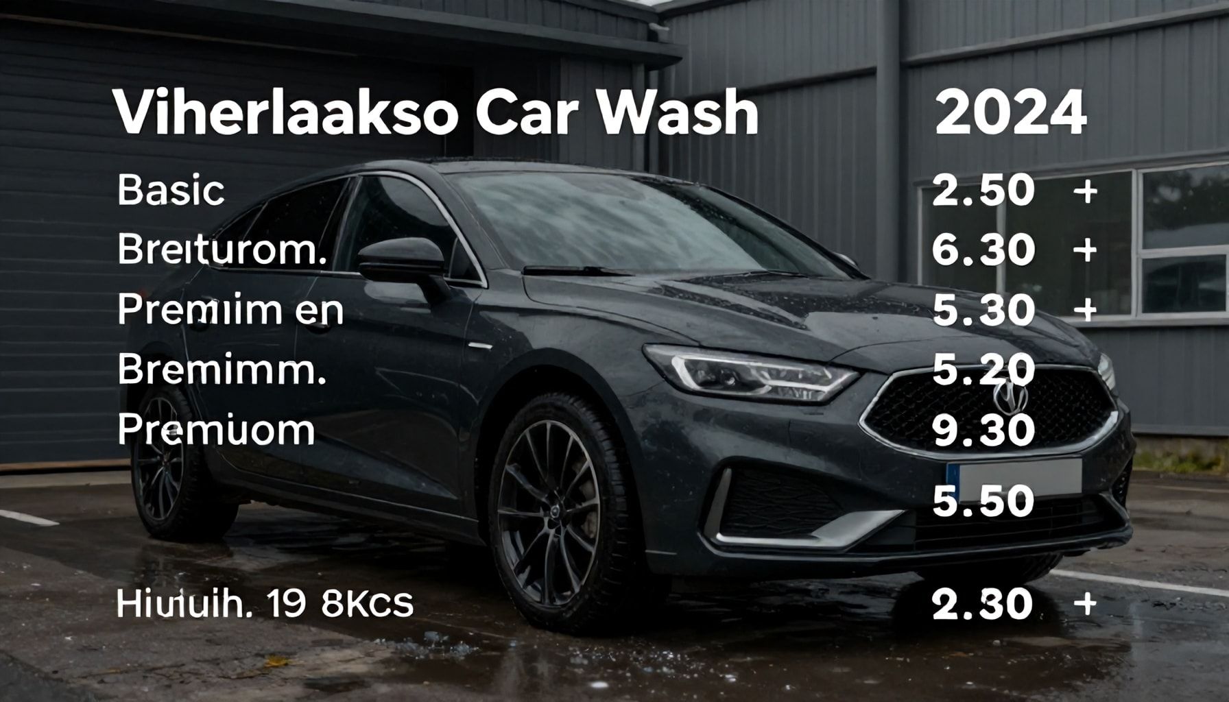 Viherlaakson autopesulan hinnat 2024: mitä maksat perus- vs. premium-pesusta
