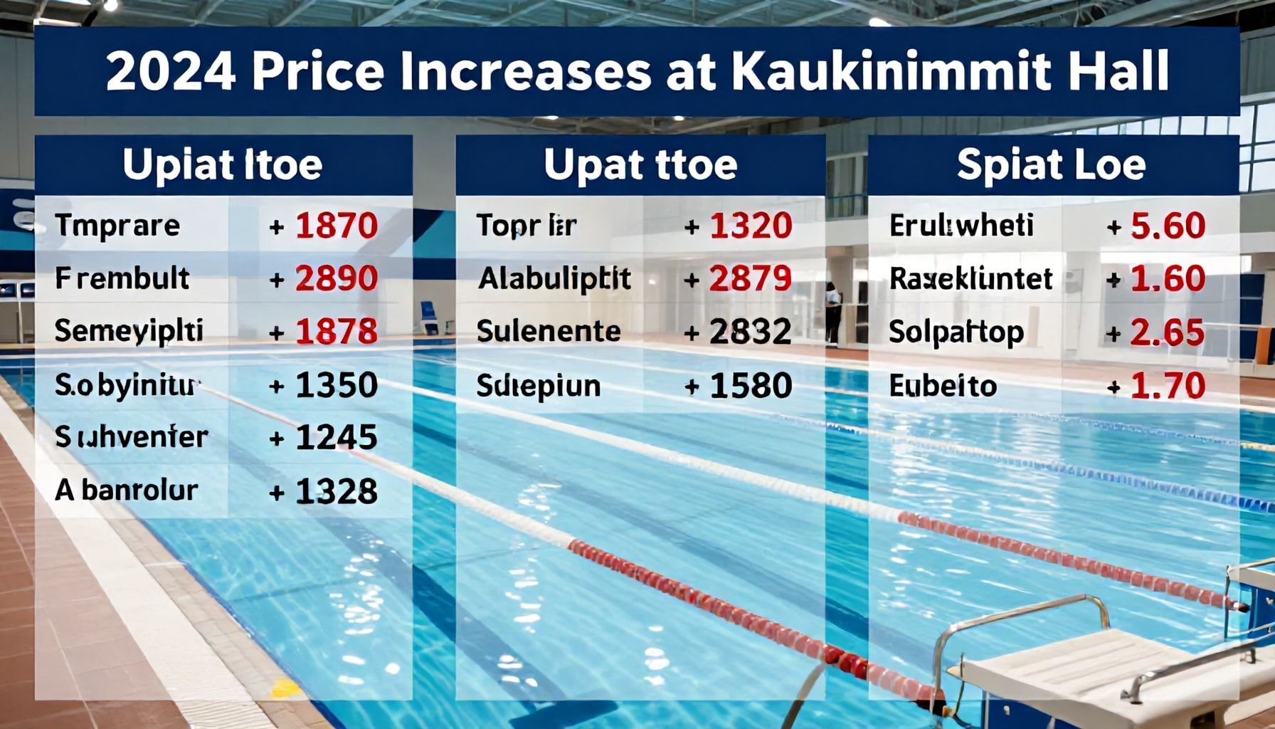 Vuoden 2024 hinnannousut selväksi: näin Kauklahden hinnat vertautuvat Espoon muihin uimahalleihin*