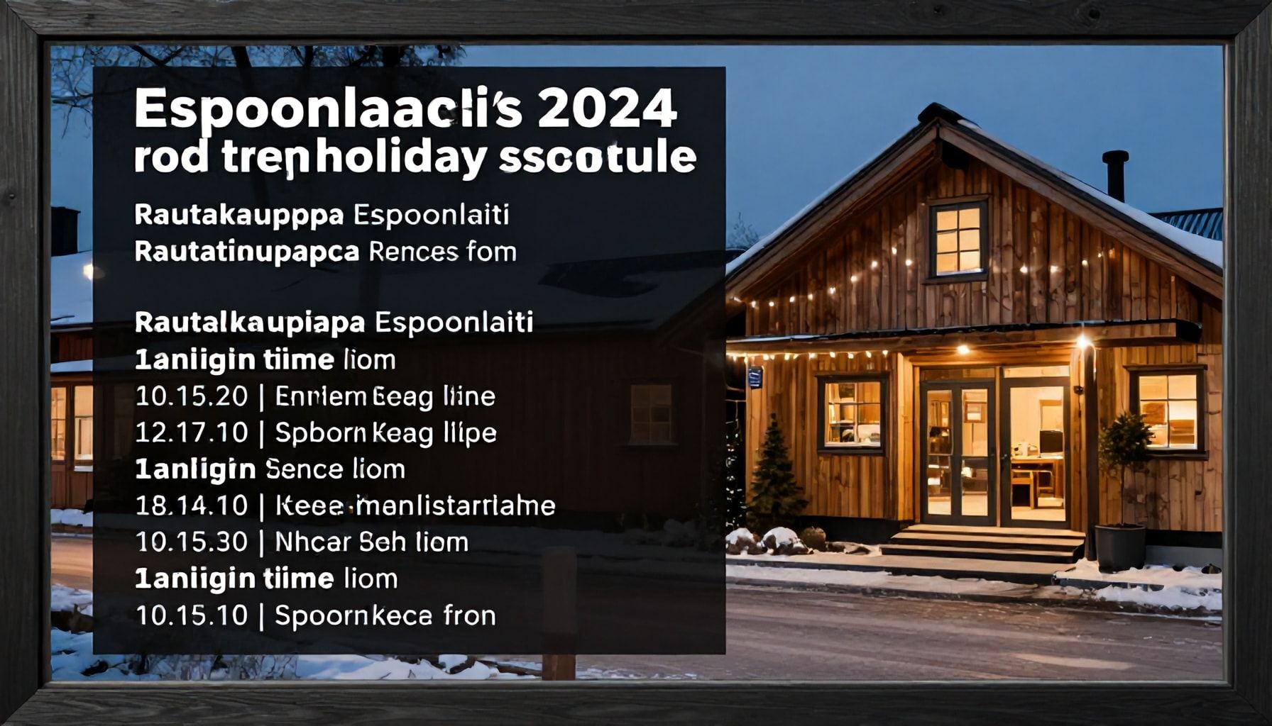 Vuoden 2024 juhlapyhät ja poikkeusaukiolot Espoonlahdessa – näin suunnittelet remonttisi ilman yllätyksiä