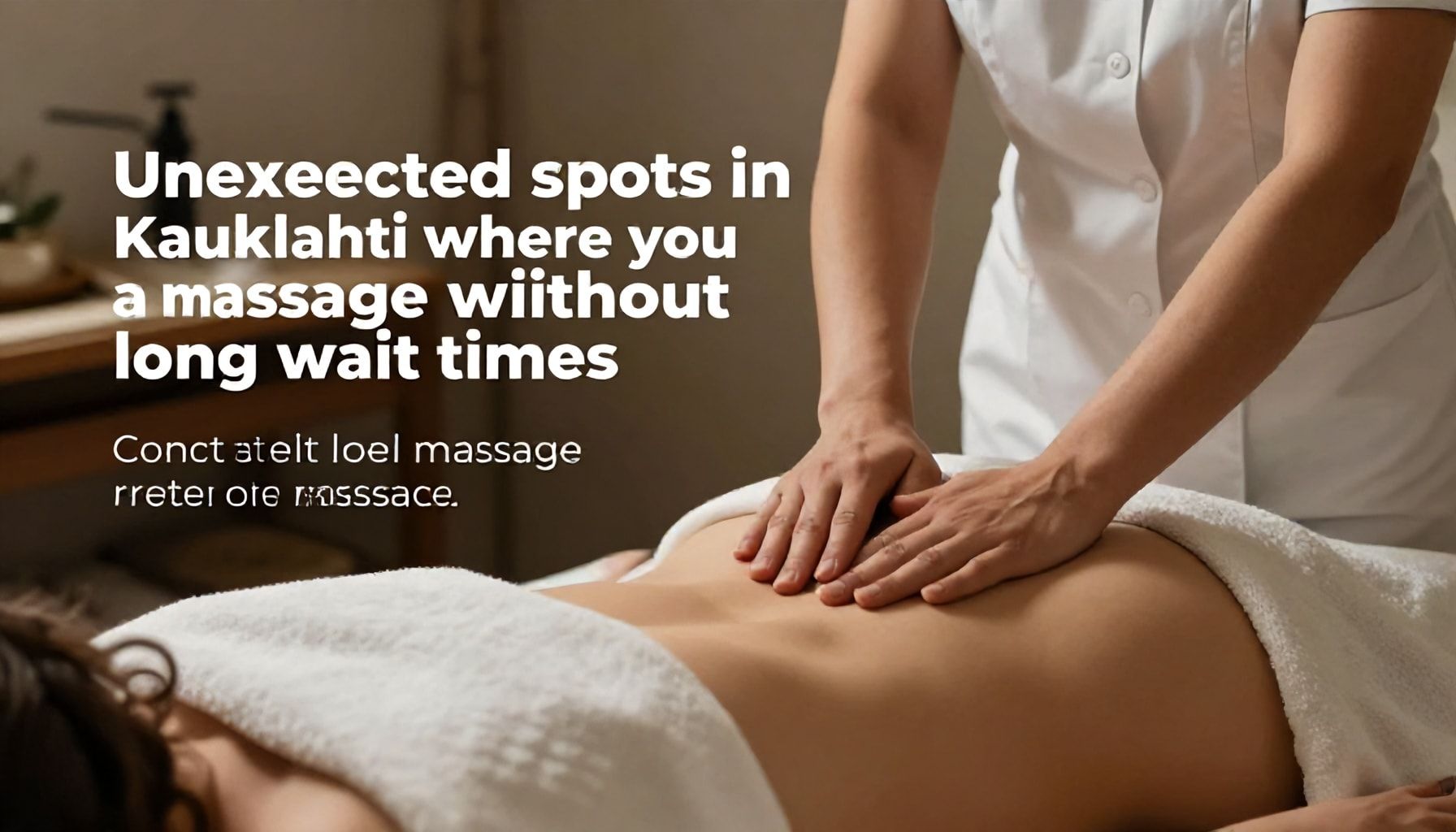 Yllättävät paikat Kauklahdessa, joista saat hierontaa ilman pitkiä jonotusajoja