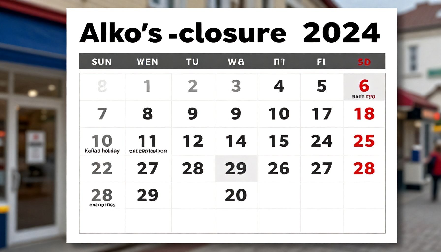Alkon sulkemispäivien tarkka aikataulu 2024 – merkitse nämä päivät kalenteriisi heti
