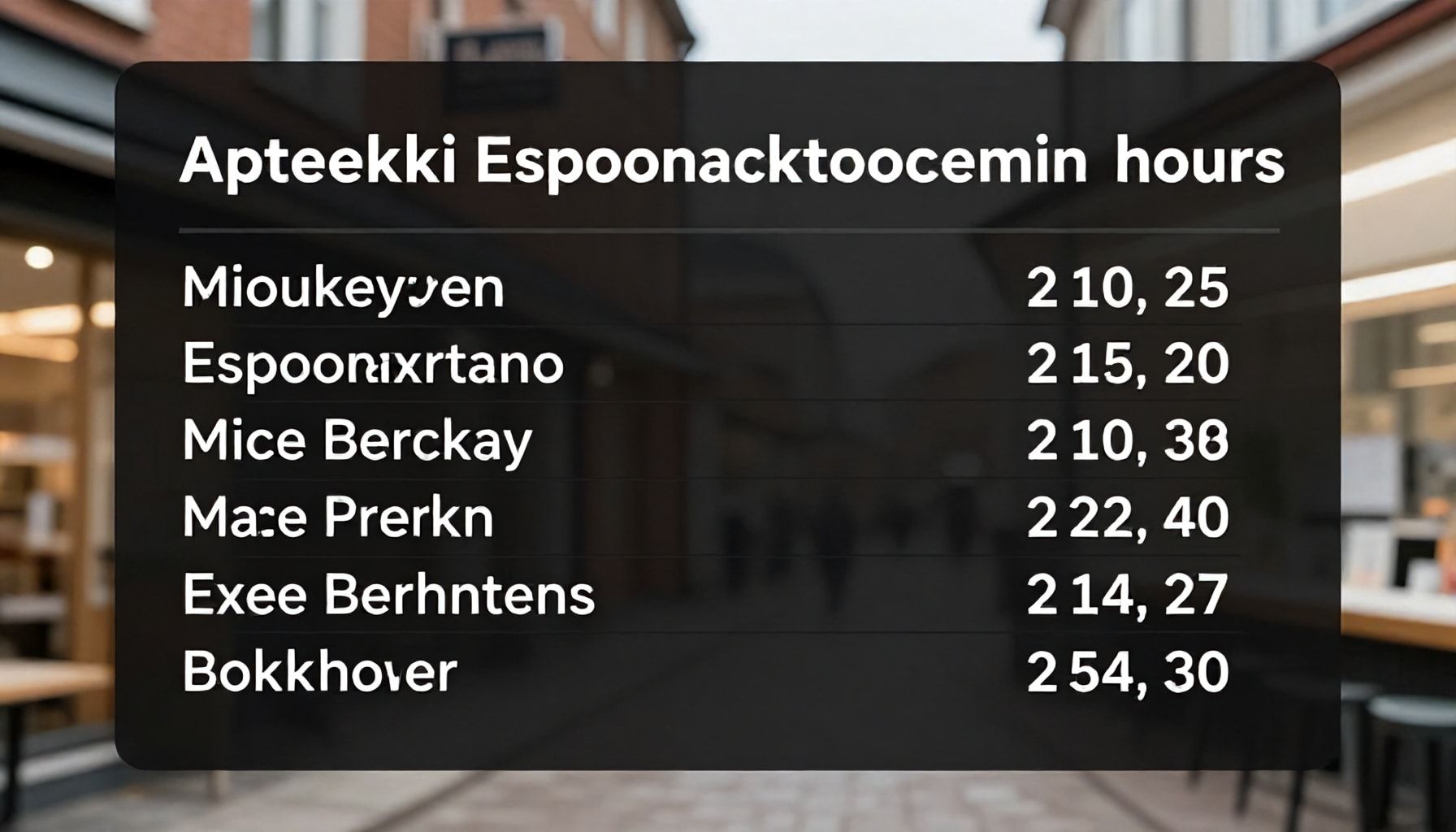 Apteekki Espoonkartano aukioloajat 2024: tarkat ajat arkisin, viikonloppuisin ja pyhinä ilman arvuuttelua
