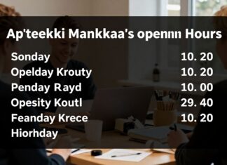 Apteekki Mankkaan aukioloajat 2024 – tarkistettu asiakkaiden tarpeisiin