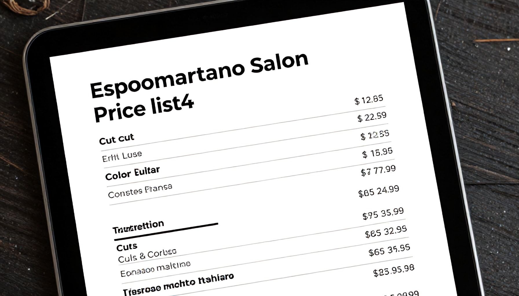 Espoonkartanon kampaamot hinnasto 2024 – palveluiden tarkat hinnat leikkauksista väriin