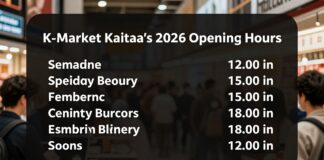 K-Market Kaitaan aukioloajat 2026 – suunnittele ostokset etukäteen