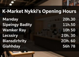 K-Market Nöykkiön aukioloajat 2024 – ajat ja poikkeukset selvästi