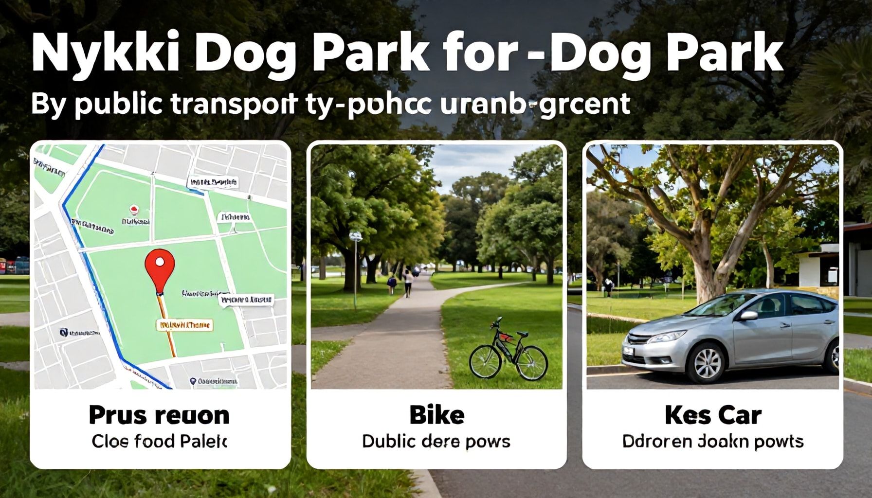 Kolme helpointa reittiä Nöykkiön koirapuistoon julkisilla, pyörällä ja autolla