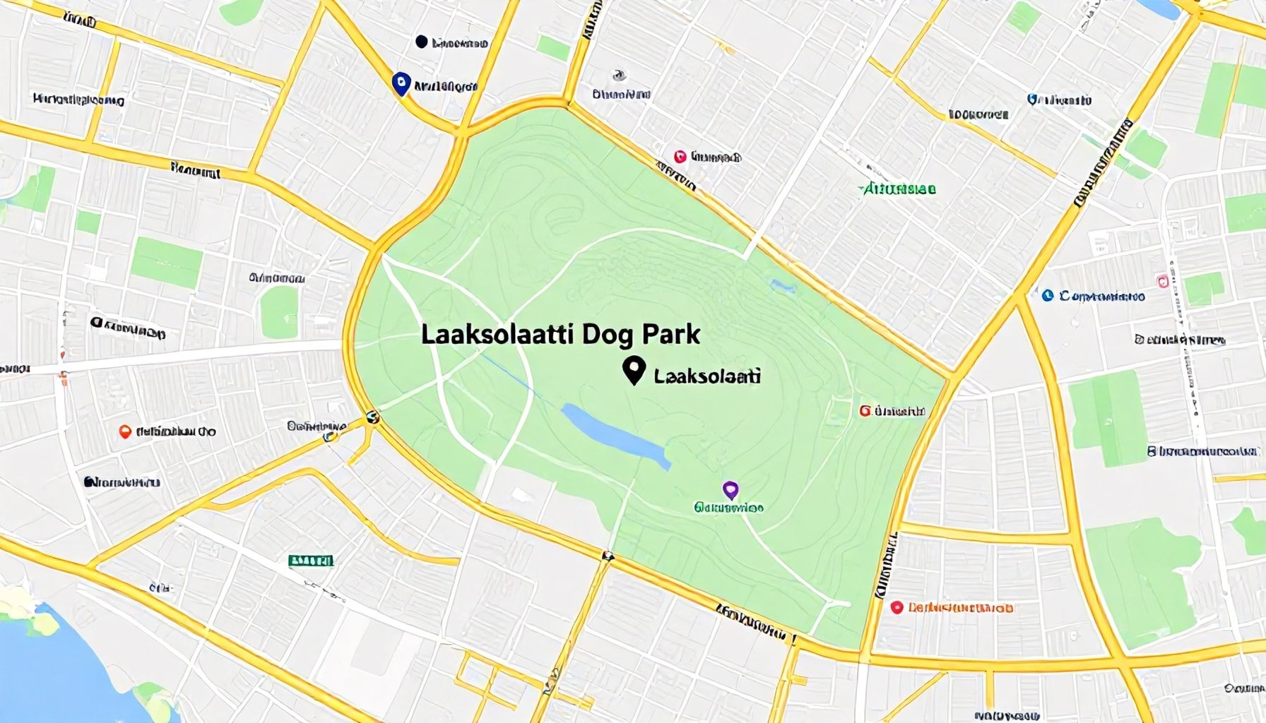 Laaksolahden koirapuiston tarkka sijainti kartalla – näin löydät perille ilman harharetkiä