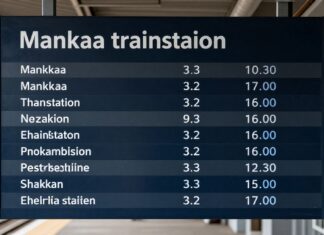 Mankkaan junien tarkat lähtö- ja saapumisajat 2024