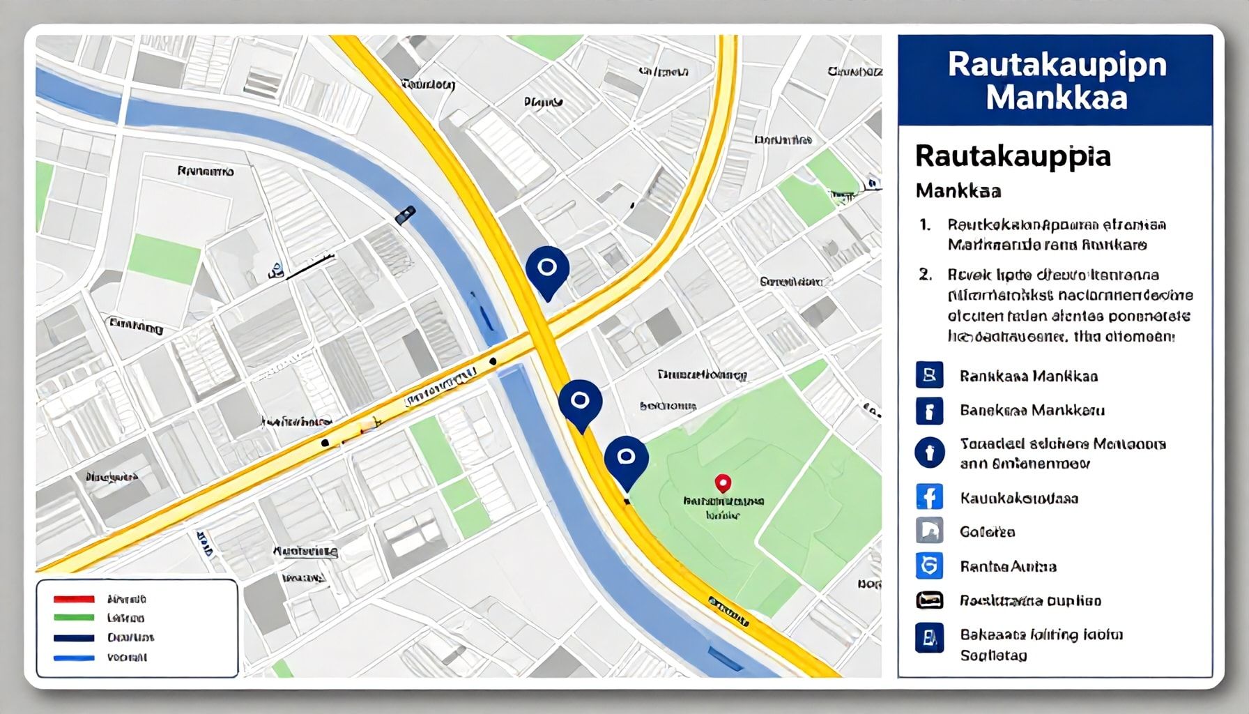 Mankkaan sijainti kartalla ja lähimmät pysäköintivaihtoehdot – näin säästät aikaa ja hermoja