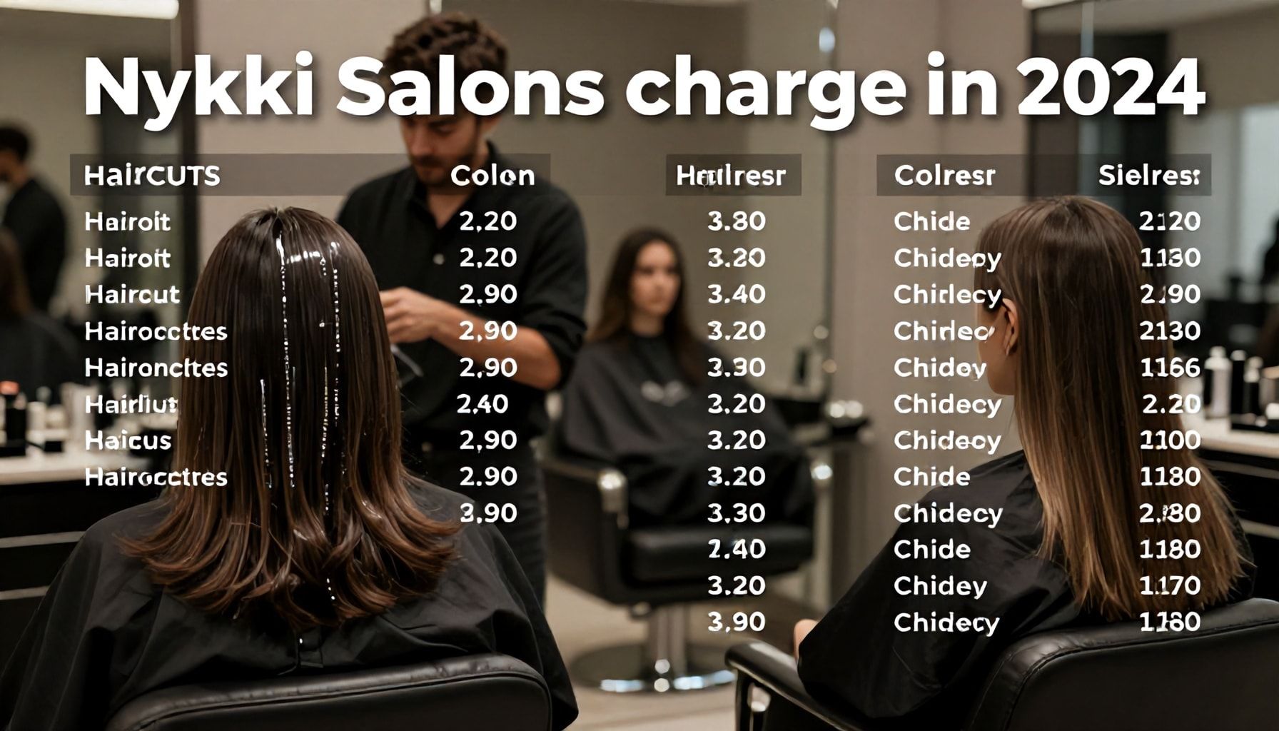 Mitä Nöykkiön kampaamot velottavat täsmälleen: hinnat hiustenleikkuuksille, värjäyksille ja hoidoille vuonna 2024