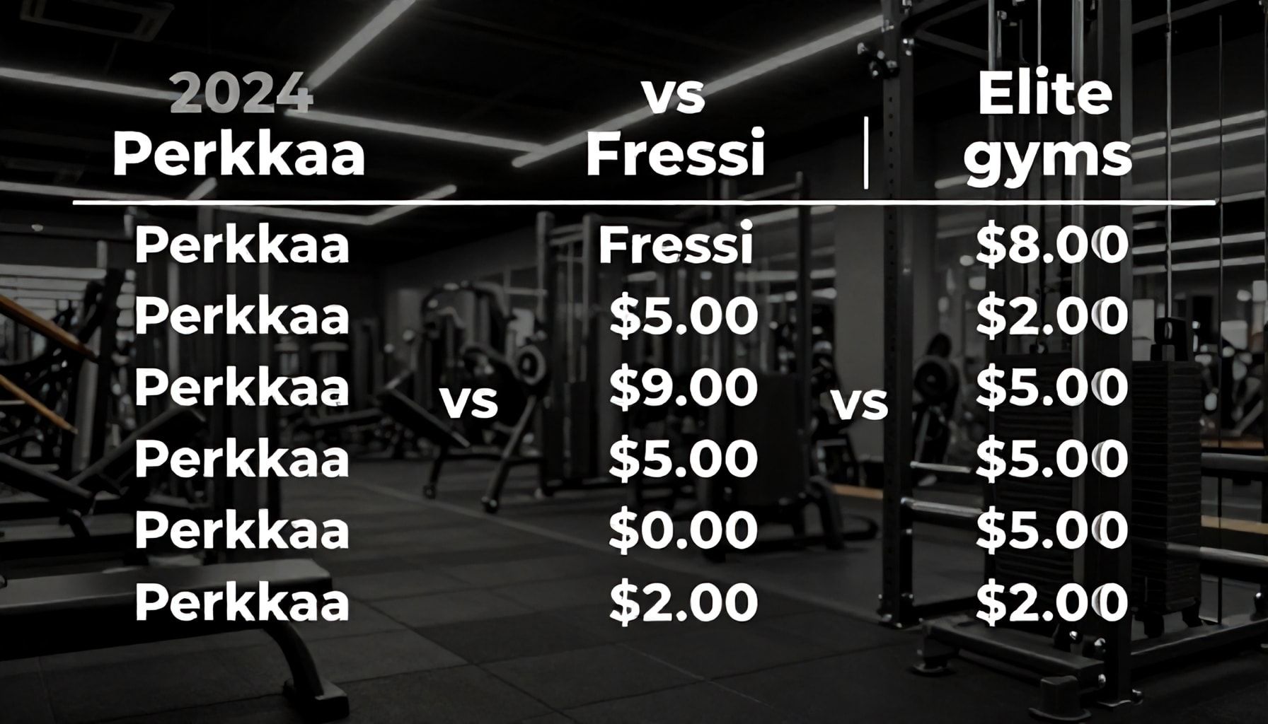 Perkkaa vs. Fressi vs. Elite: Missä kuntosalissa saat eniten vastinetta rahalle (hintavertailu 2024)