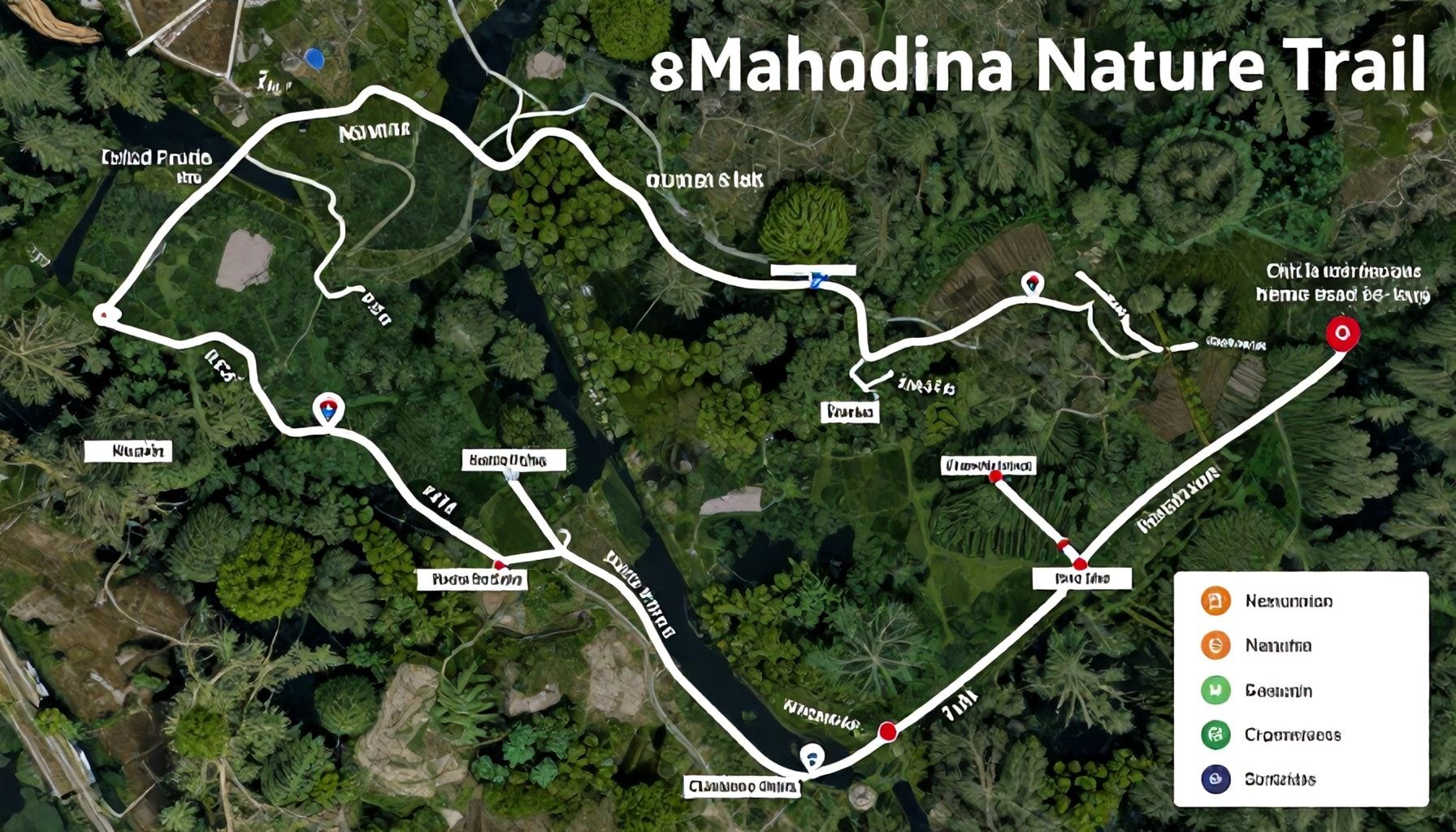 Reitin kartta paljastettu*: Täydellinen 7 km:n kierros opastuspisteineen (myös lasten ja pyöräilijöiden versiot)