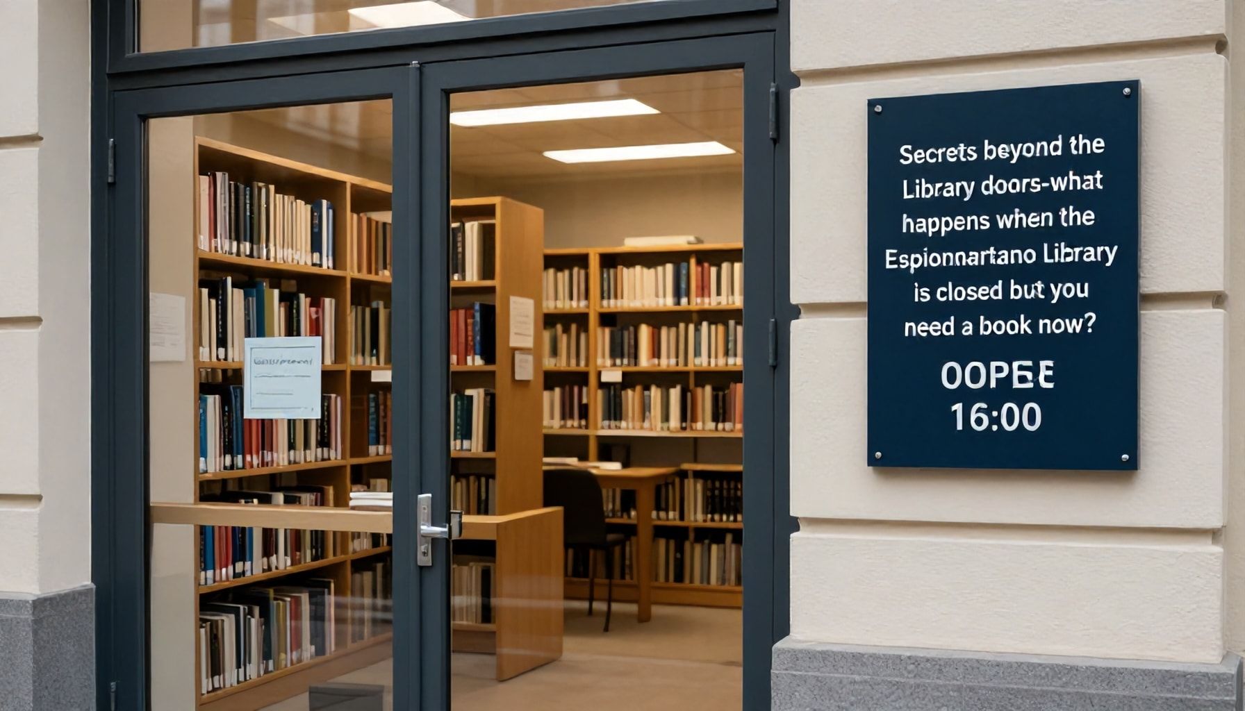 Salaisuudet kirjaston ovien ulkopuolelta: mitä tapahtuu, kun kirjasto on kiinni, mutta tarvitset kirjan nyt
