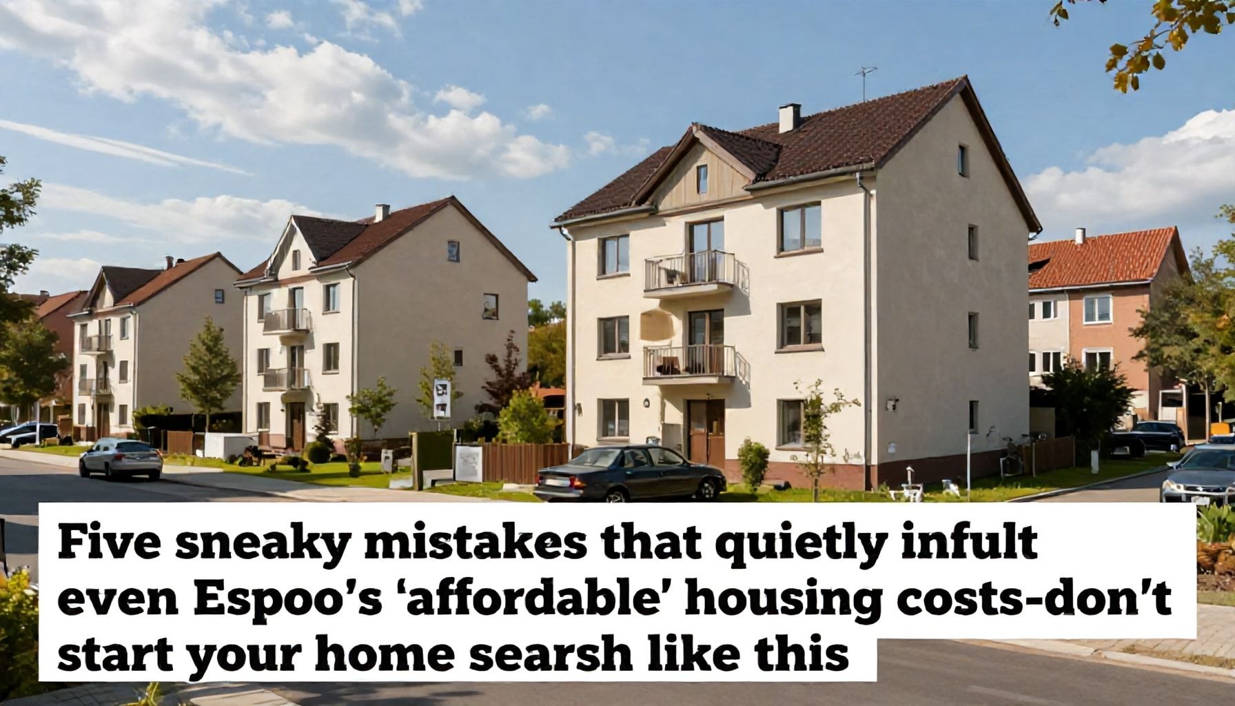 Tällaista kodinetsintä ei kannata aloittaa: 5 virhettä, jotka nostaa Espoon edullistenkin asuntojen kustannuksia salakavalasti