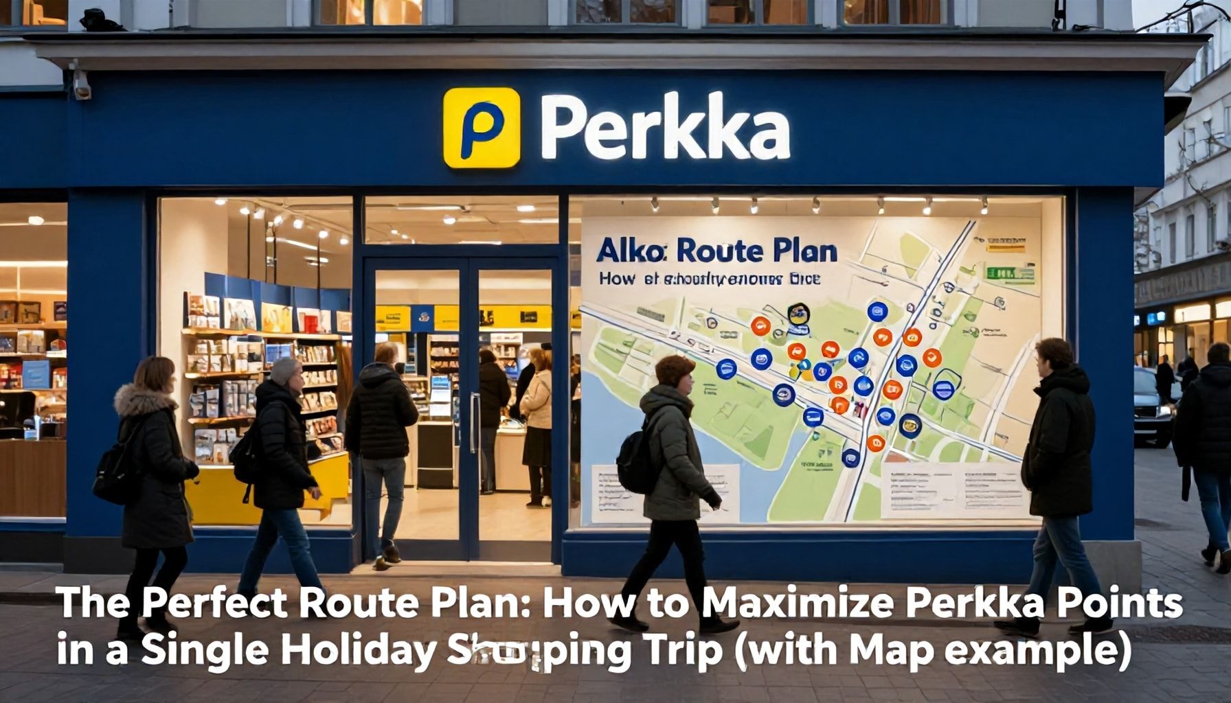 Täydellinen reittisuunnitelma: Näin keräät eniten Perkka-pisteitä yhdellä juhlapäiväkierroksella (karttaesimerkki mukaan)