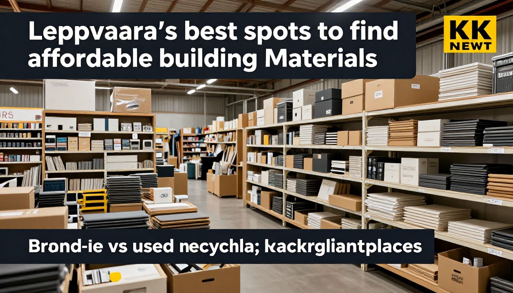 Täysin uusi vs. käytetty: Leppävaaran parhaat paikat löytää edullisia rakennusmateriaaleja kierrätyskeskuksista ja nettimarkkinoilta