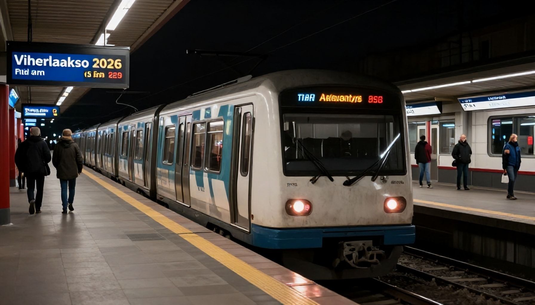 Viherlaakson metron yölliset vuorot 2026 – milloin viimeiset ja ensimmäiset junat kulkevat lauantai- ja sunnuntaiyöinä