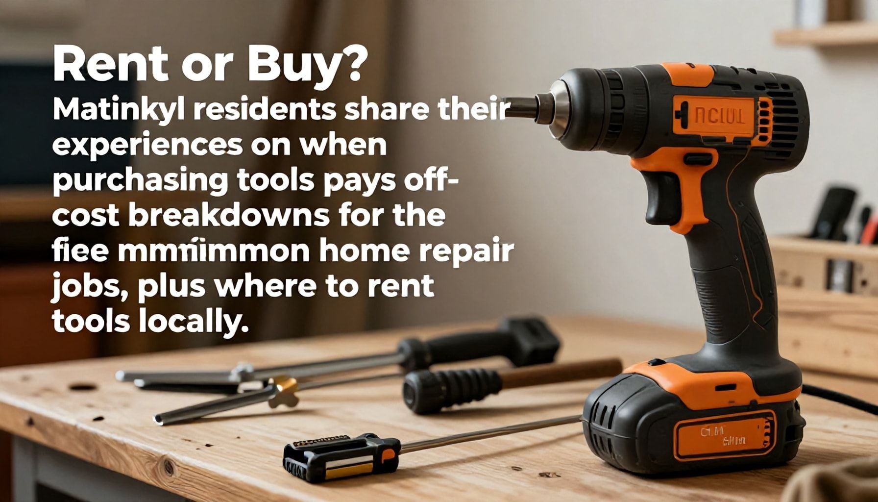 Vuokraatko vai ostatko? Matinkyläläisten kokemukset siinä, milloin työkalun ostaminen kannattaa – laskelmat 5 yleisimmälle remppahommalle