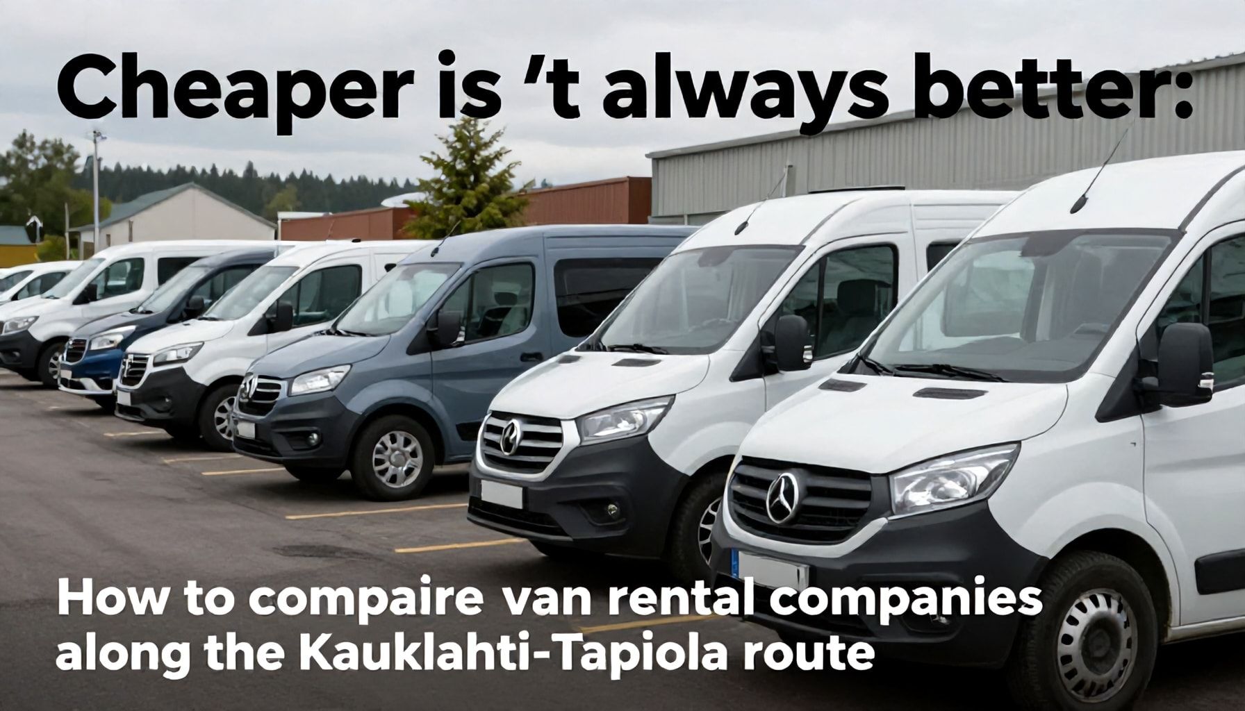 Halvin ei aina ole paras: Näin vertaat pakettiautojen vuokraamoja Kauklahti-Tapiola-akselilla