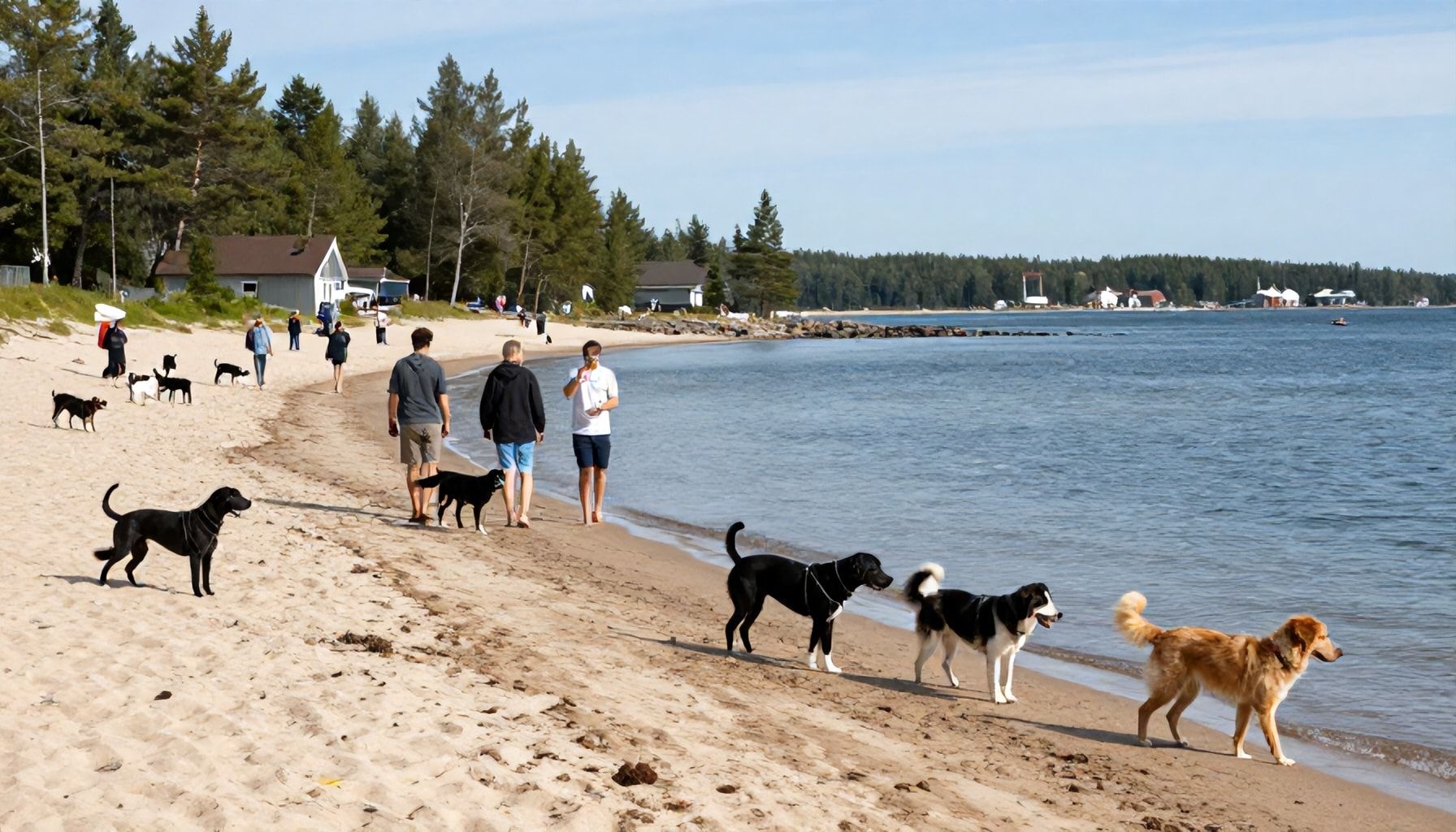 Miksi Kauklahtelaiset suosivat Nöykkiönniemen rantaa: hiekka, vesi ja tilaa koirien sosiaalistumiselle