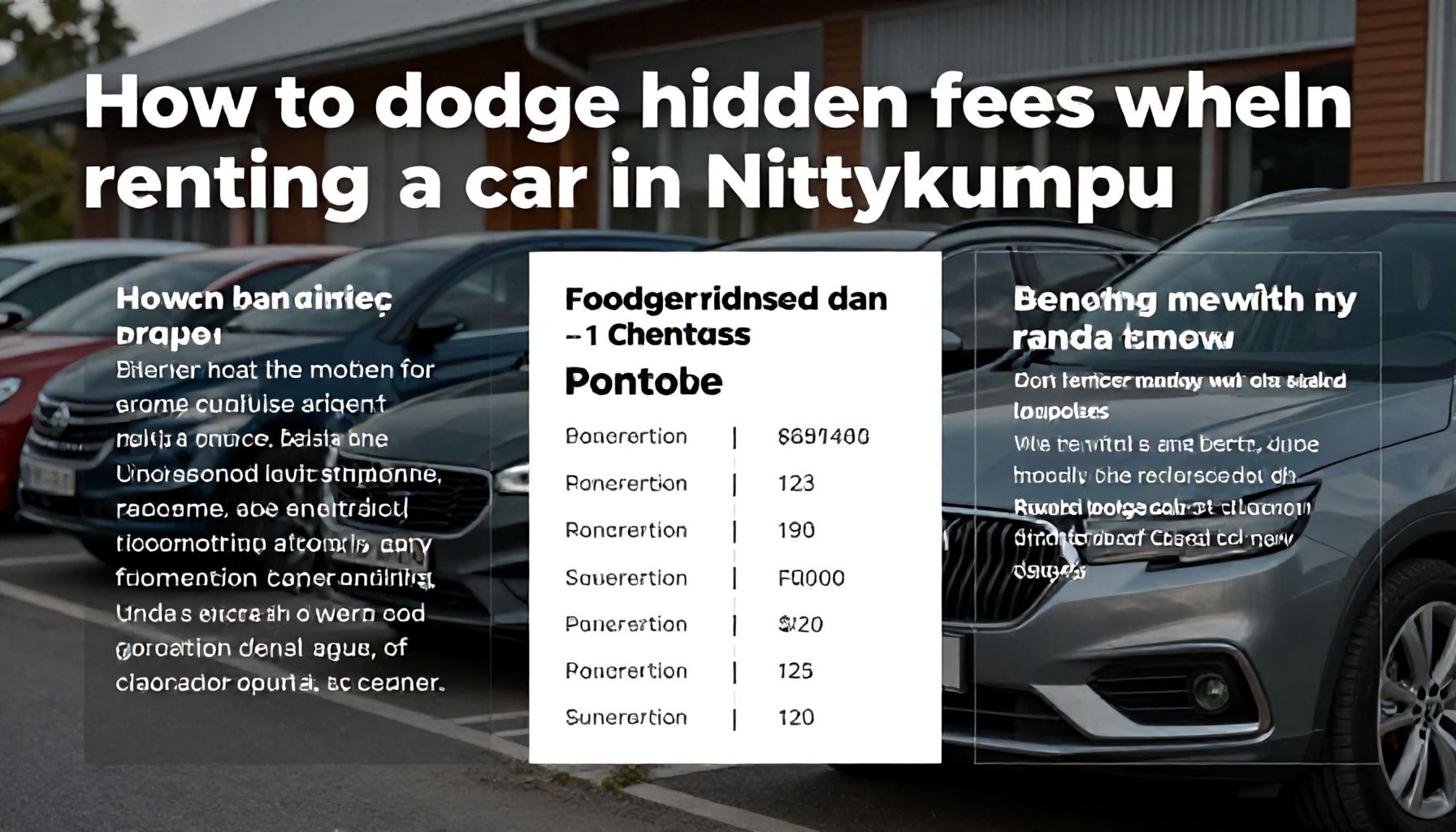 Miten välttää piilotetut kulut: Niittykummun autovuokrausten hinnastojen lukutaito*