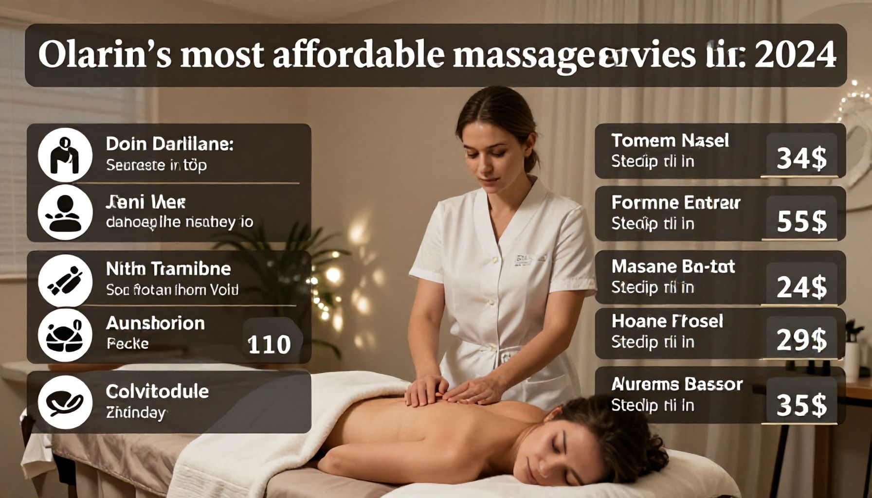 Olarin halvimmat hierontapalvelut – vertailu 10 suositusta paikkaa ja niiden hinnat vuonna 2024