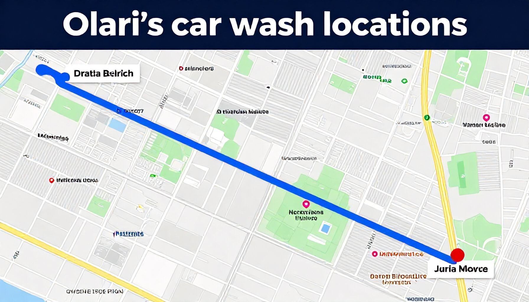 Olarin pesupisteet kartalla – missä löytyy paras sijainti ja helpoin ajoreitti