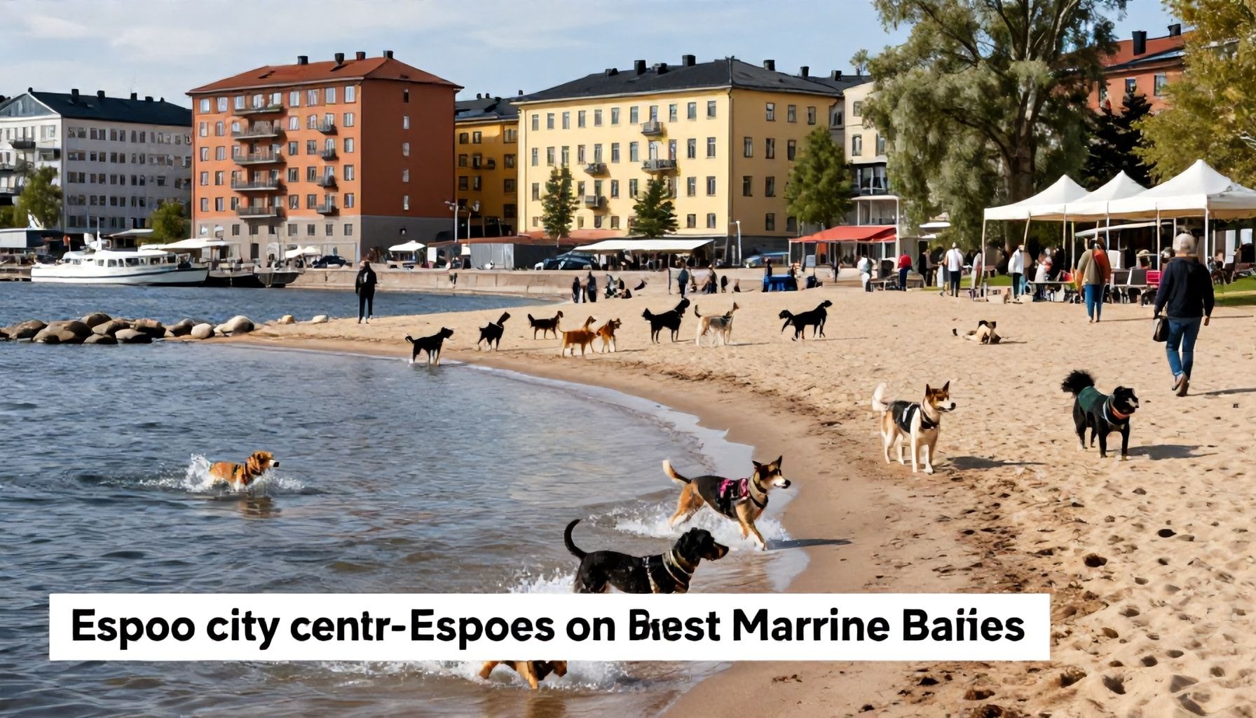 Täällä saa kastella tassuja: Espoon keskustan ainoat viralliset koirien uimarannat ja niiden parhaat vuodenaikojen mukaan