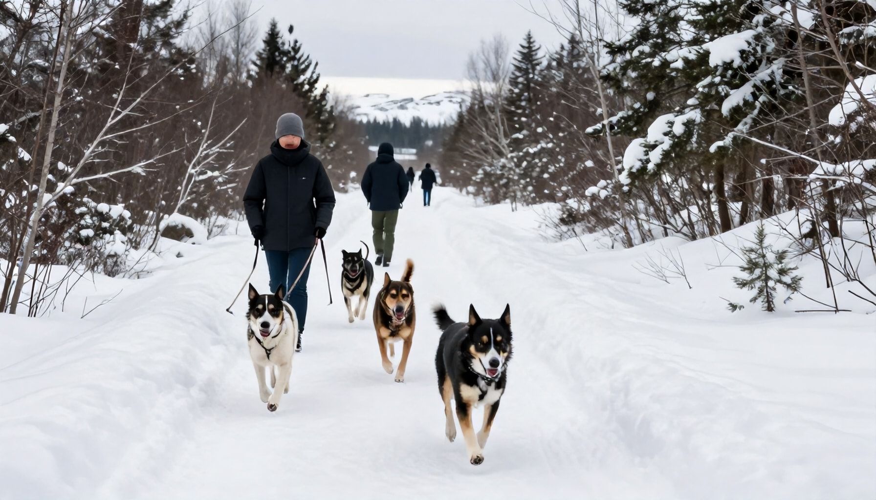Talviulkoilun helmi: Lumiset lenkit, joilla koira saa raavailla lumessa turvallisesti (ja omistaja pysyy kuivilla)