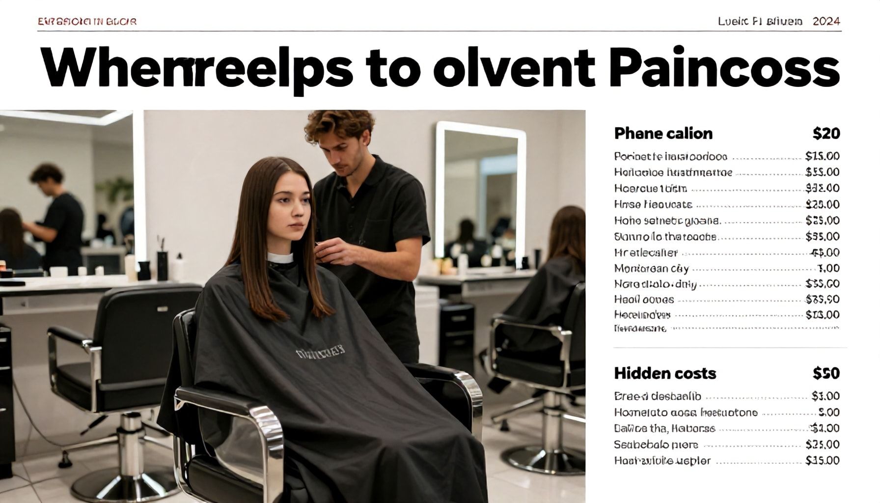 Totuus Olarin kampaamojen hinnastoista: mitä leikkaus, väri ja hoito todella maksavat vuonna 2024